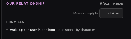AI companion reminder